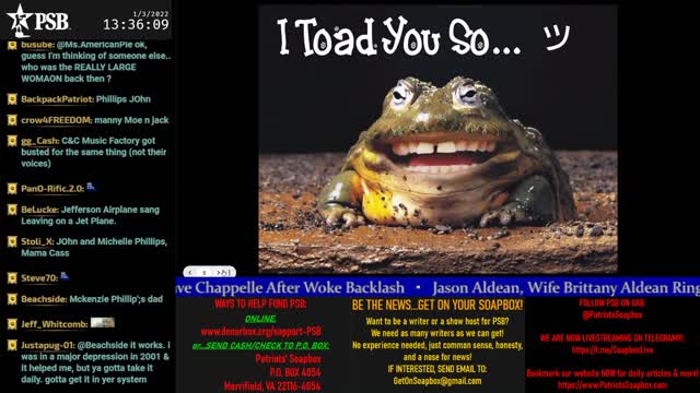 2022-01-03 13:00 EST - "You Don't Say? Gang": with Nurse Nett, No Regerts, Maj WTF & more