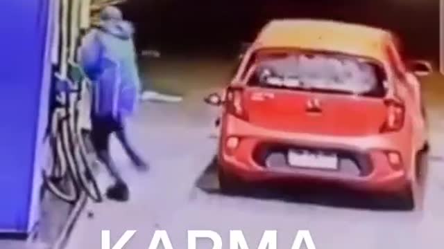 Refueling gas station without paying for car repair.