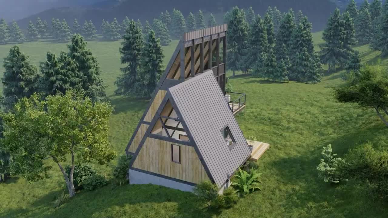 Small House Design Ideas - A Frame House - Minh Tai Design #22