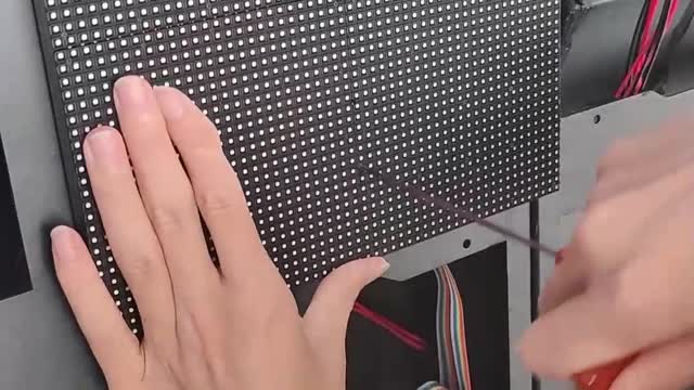Front and rear service LED module installation-EagerLED #leddisplayscreen #leddisplayboard