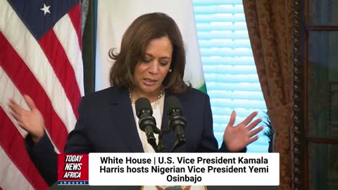 Kamala Harris receives Nigerian Vice President Yemi Osinbajo at White House