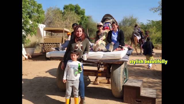 Kareena kapoor khan with Taimur Ali khan enjoying Jaisalmer vacation!!