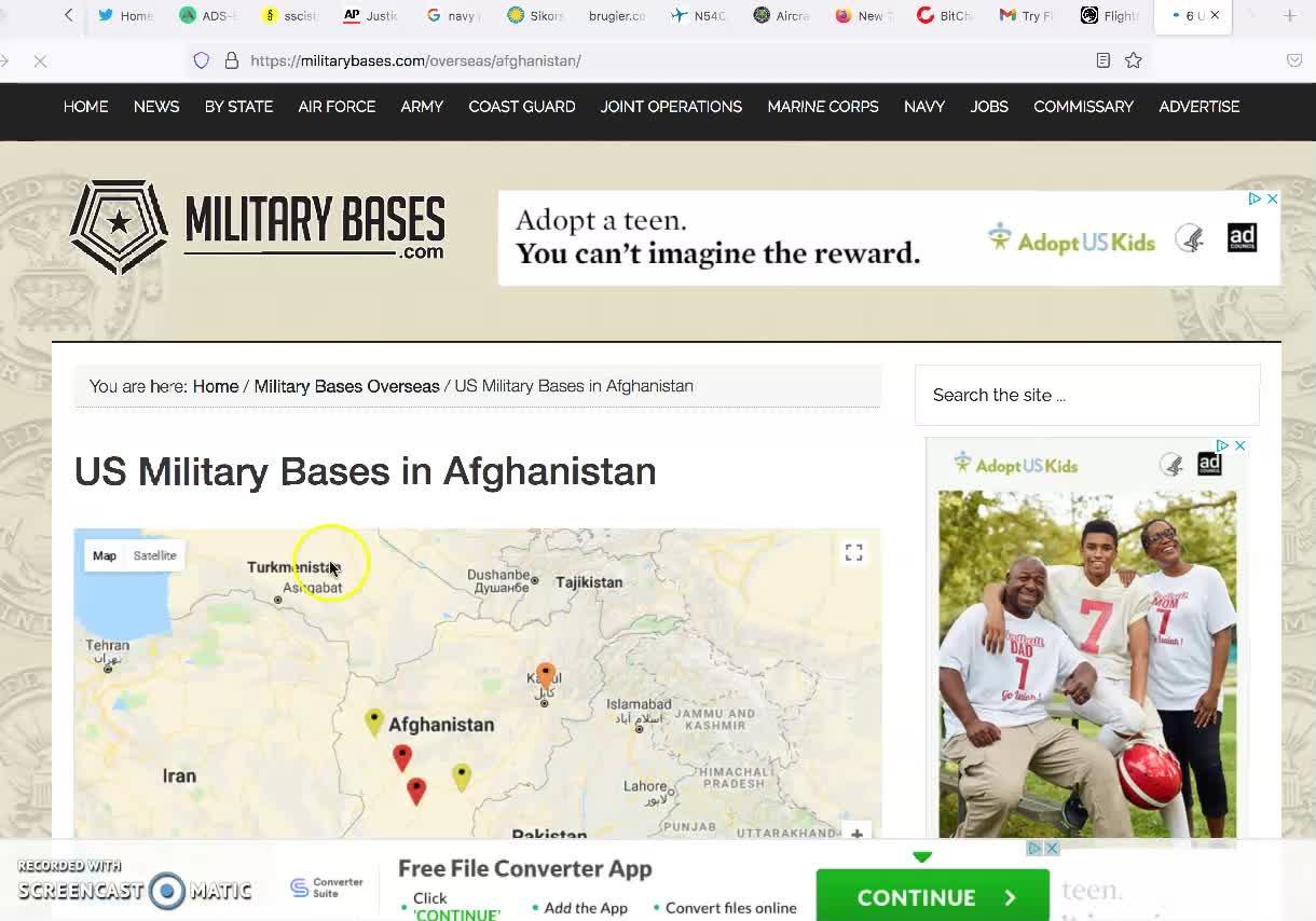Tracking Flights in Afghanistan