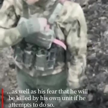 Russian soldier surrenders to Ukrainian drone outside Bakhmut