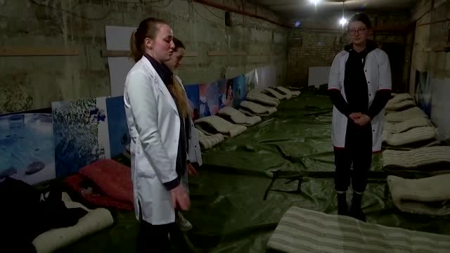 Hospital in bomb shelter awaits injured Ukrainians