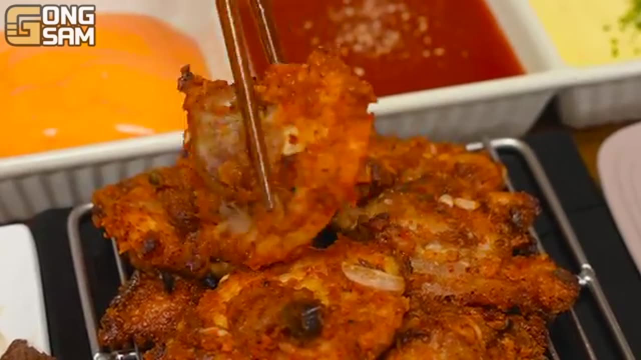 ASMR MUKBANG | Fried Chicken, pork cutlet, black bean noodles, kimchi Korean Food recipe ! eating