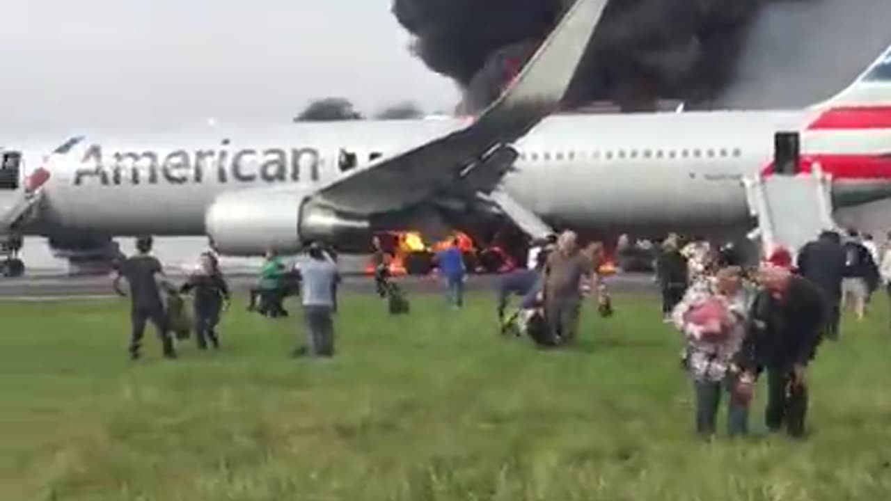 Fire in plane