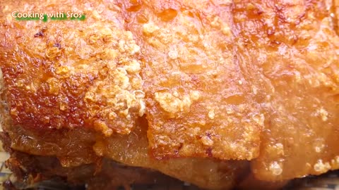 Crispy pork cooking