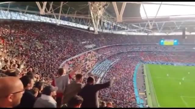 English fans singingit's coming home" at the Italy v Spain game