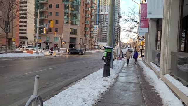Freedom Protest Ottawa February 7 4:40 pm. This is one short block over from Kent St.