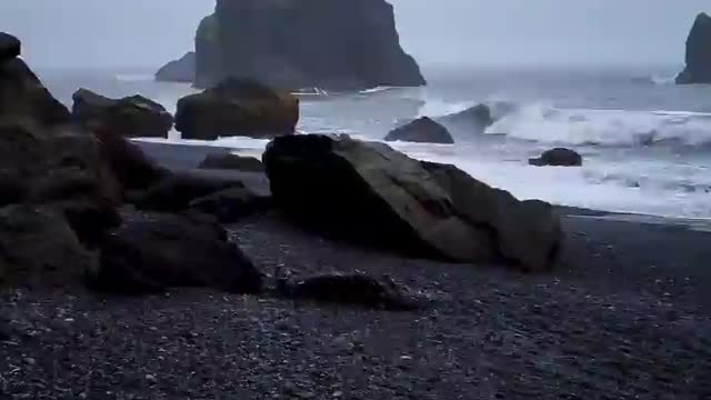A lot of rain, birds, wind and the sound of the waves makes a perfect atmosphere .
