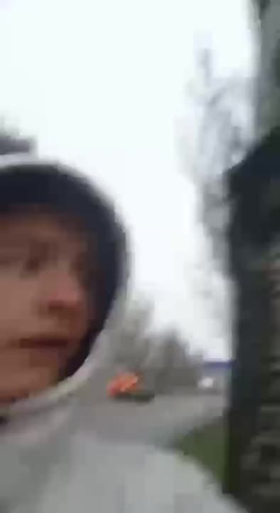 25.02.2022. The war continues, Russia - Ukraine!!! An APU tank is burning in Melitopol