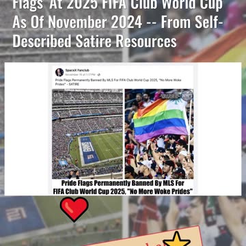 Fact Check: FIFA, MLS Did NOT Announce Ban On 'Pride Flags' At 2025 World Cup As Of Nov. 2024