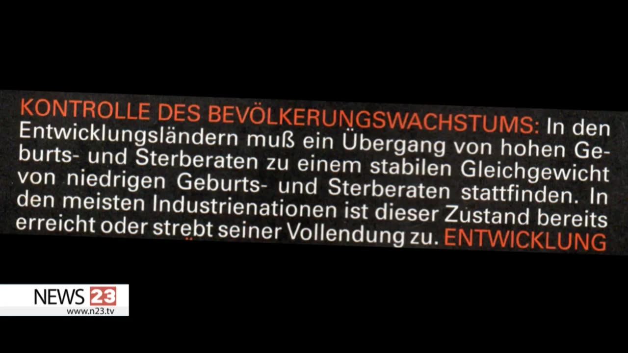 Globale Agenda zur Umerziehung und Bevölkerungsreduktion