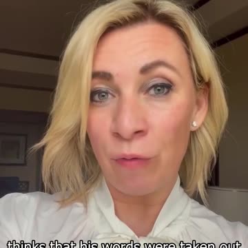 Russian MFA Spokeswoman Maria Zakharova to US Senator Lindsey Graham: