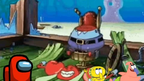 SpongeBob And Patrick Are Pretending To Be Imposters While Mr.Krabs Falls Apart