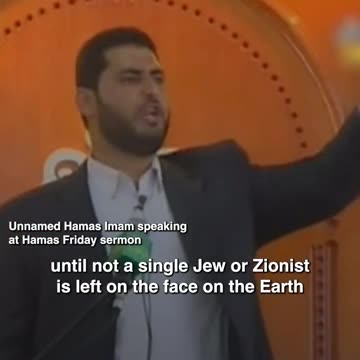 Just to be clear: Hamas is a genocidal terrorist organization. They said it themselves