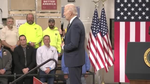 Biden speaks on his economic plan leading to a manufacturing boom in Michigan