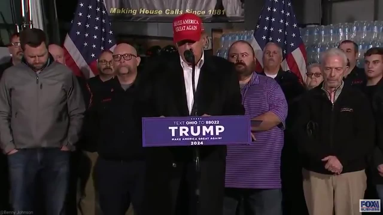 Trump Press Conference in East Palestine, Ohio.