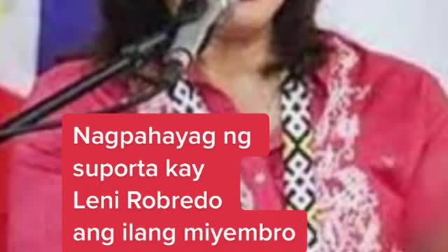 Nagpahayag ng suporta kayLeni Robredoang ilang miyembro