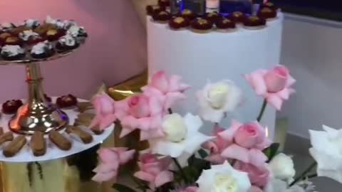 Beautiful multi-layered birthday cake