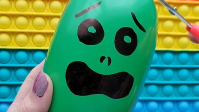Snip a balloon filled with liquid