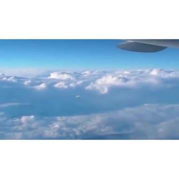 UFO near airliner shoots off