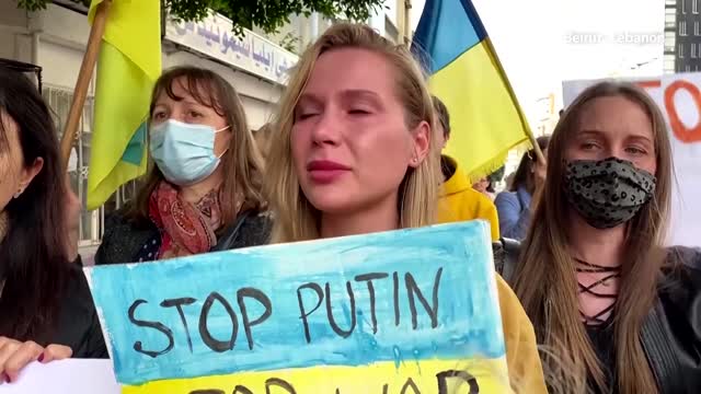 'Stop Putin': protesters around the world express fears