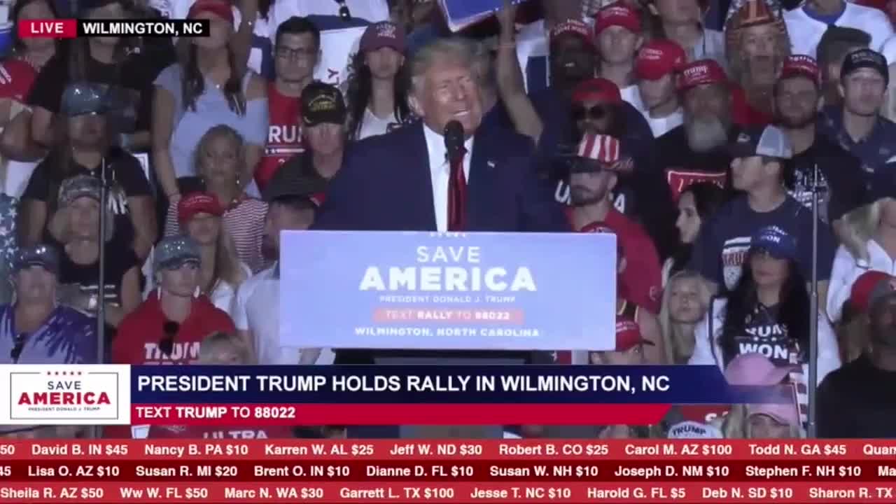 President Donald J. Trump in Wilmington, NC