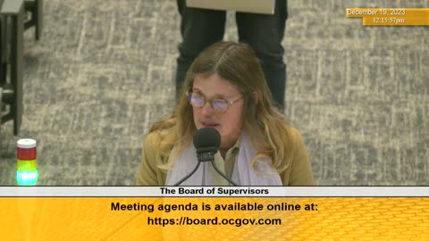 Kate Speaking during Public Comment @OC-BOS-Mtg.Dec 19, 2023