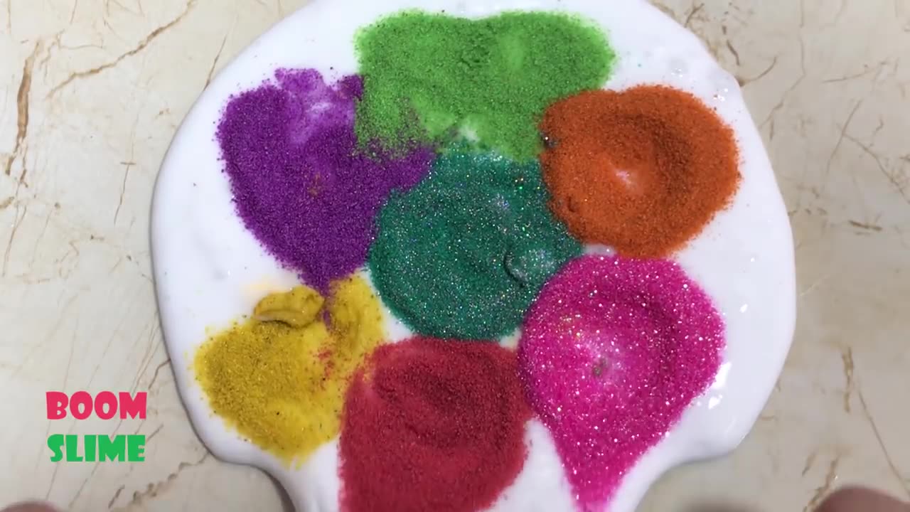 Glitter Slime Making _ Most Satisfying Slime Videos