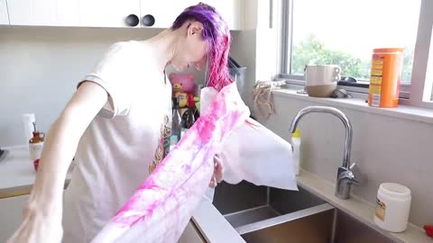 DYING MY HAIR LIKE A VIRAL TIK TOK VIDEO!!! SUNSET HAIR TRANSFORMATION 2020