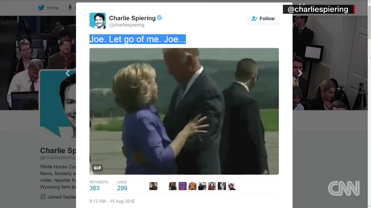 Watch Jeo Biden gives an endless hug to Hillary chlinton