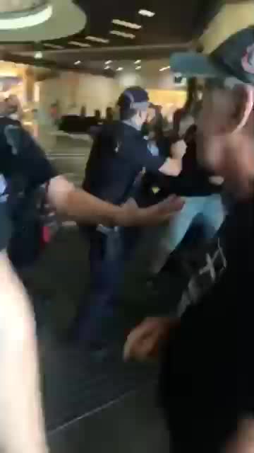 Unjabbed thrown to the ground and arrested for PROTESTING