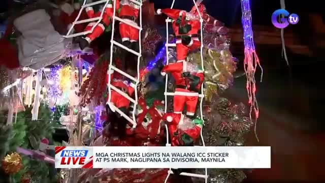 Mga Christmas lights na walang ICC sticker at PS mark, naglipana sa Divisoria, Maynila