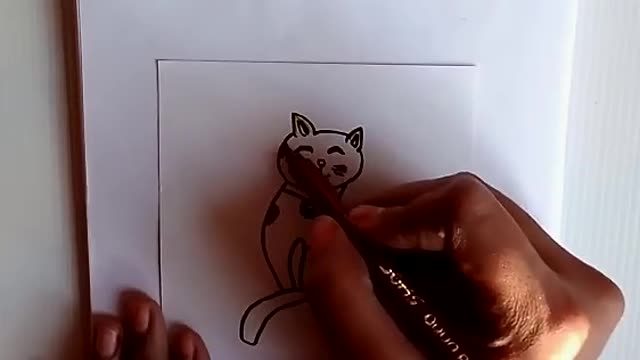 how to draw cute cat 🐈 cat drawing for beginners step by step