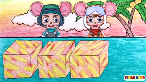 Hoạt Hình Stop Motion Vẽ Tay _ Shuke Beta Thực Sự Muốn Ăn Bông Tuyết! Giòn Và Ngon