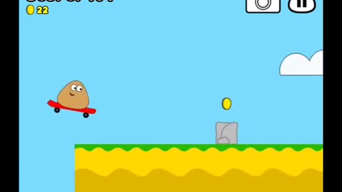 Pou gameplay: Cliff Jump (minigame)