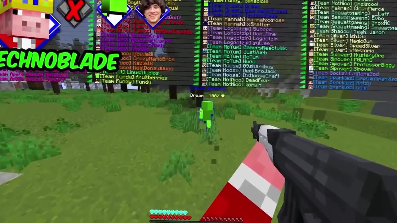 100 YouTuber Minecraft Battle Royale
