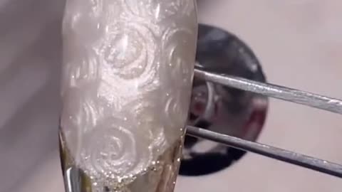 platinum line art nail design tutorial