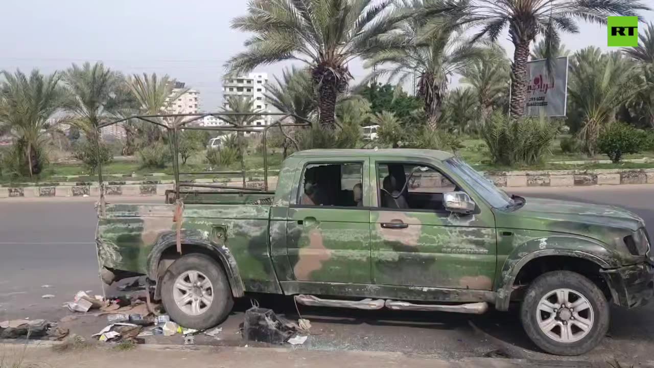 Tanks and other military vehicles abandoned in Tartus, Syria
