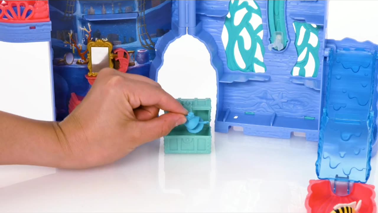 Mattel Disney the Little Mermaid Storytime Stackers Ariel's Grotto Playset, with Small Doll