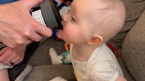 Funny Baby Moment : Happy Baby and Daddy Will Make You Laugh Hard-6