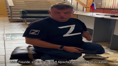 Zradnik-regional Zhuravko, nach einem Schlag zu einem Hotel in der Nähe von Kherson, - ROSZMI gesto