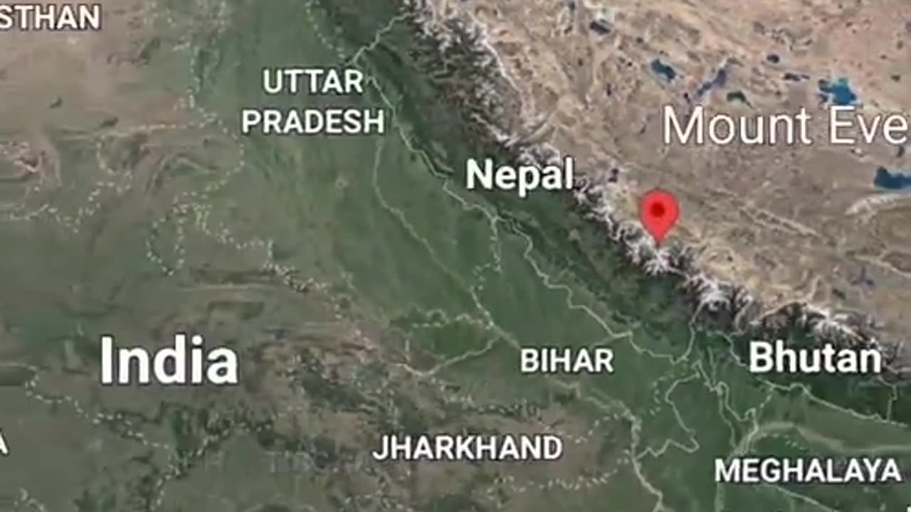 MOUNT EVEREST FROM SPACE । MOUNT EVEREST GOOGLE EARTH । MOUNT EVEREST TOP VIEW ।