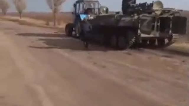 That a farmer in #Ukraine stole a tractor from the Russian forces