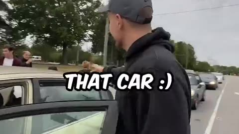 mrbeast traded his tesla at red light