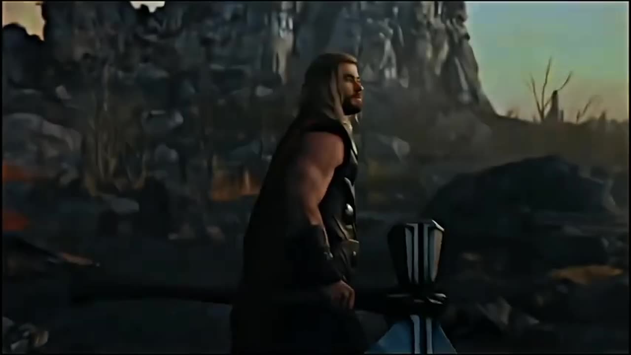 Thor: Love and Thunder" style title using a font generator.