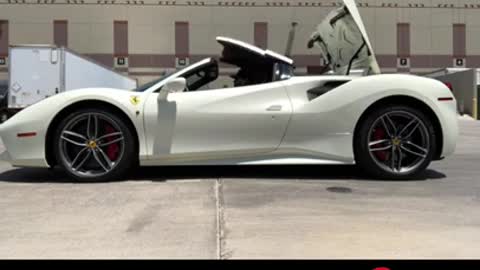 Luxury Cars Roof Opening. Ferrari 488 Spider