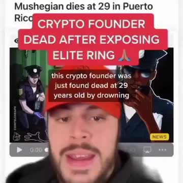 Crypto Founder Dead (29) After Exposing Elite Ring